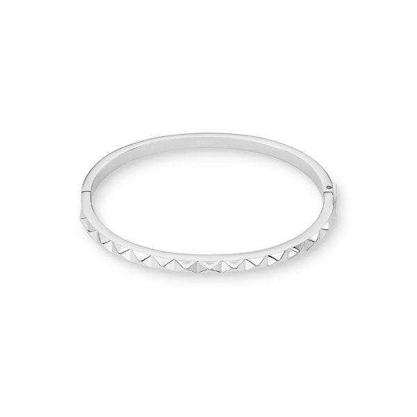 Coeur de Lion Silver Textured Bangle