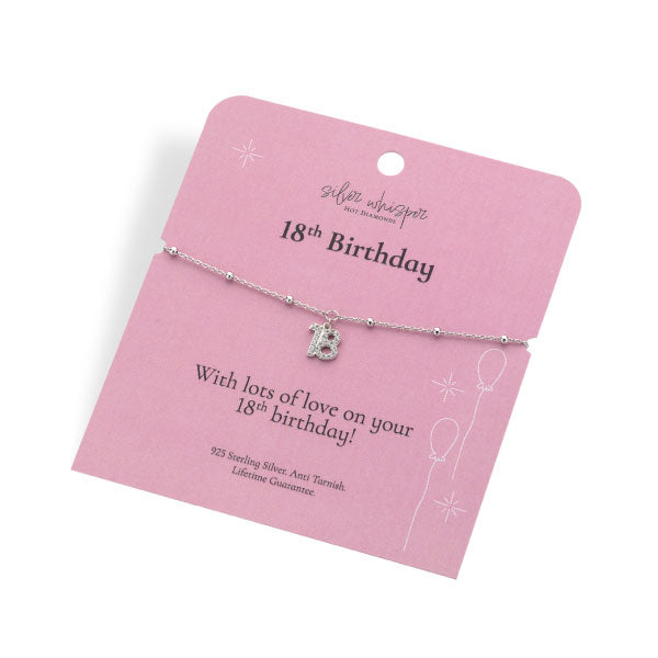 Hot Diamonds Silver Whisper 18th Birthday Bracelet