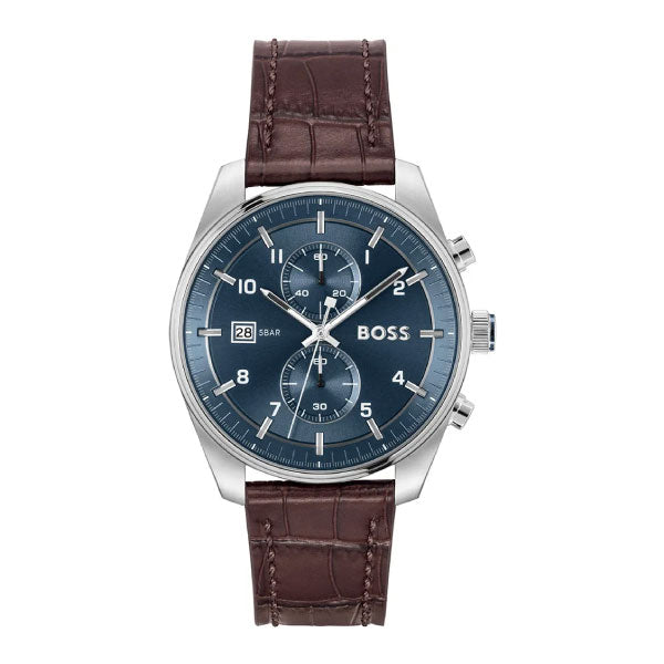 Hugo Boss Skytraveller Leather Watch