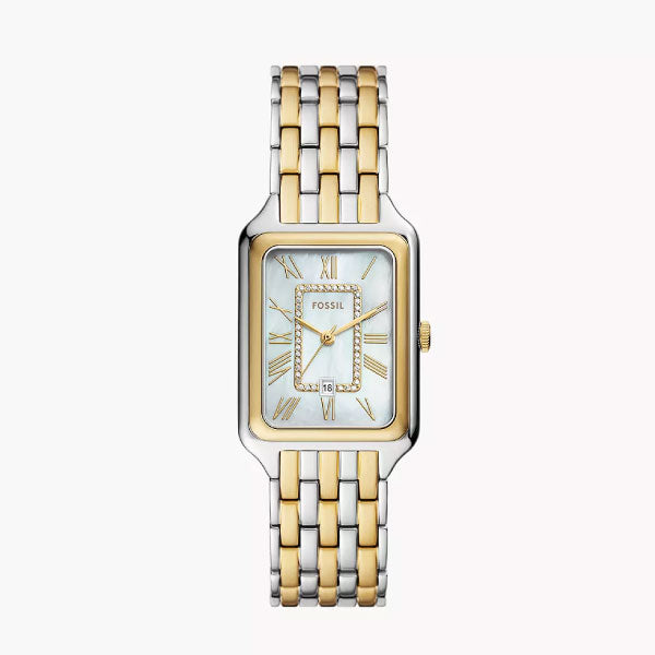 Fossil Raquel MOP Three-Hand Date Two-Tone Stainless Steel Watch