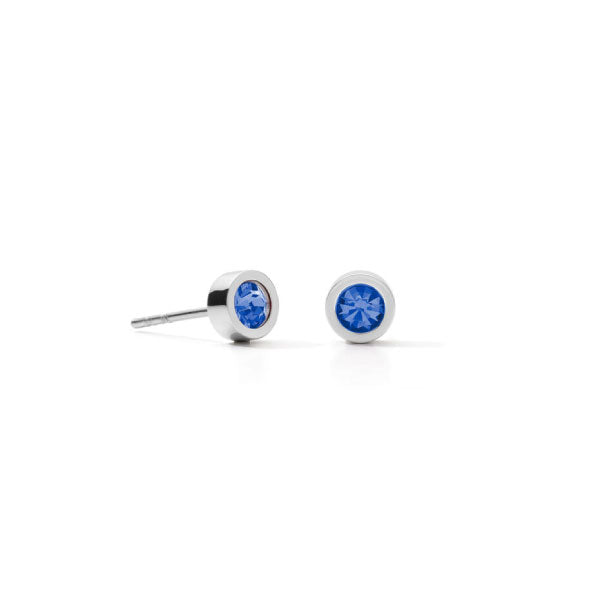 Coeur de Lion SS Blue Crystal Earrings