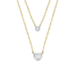 Fossil Sadie Tokens Of Affection Two-Tone Stainless Steel Necklace