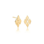 Lustre & Love Thalia Stud Earrings in Gold Vermeil Satin Finish