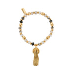 Chlobo Tassel Of Joy Black Rutilated Quartz Bracelet Gold