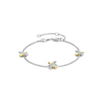 Ti Sento Two Tone CZ Kiss Bracelet