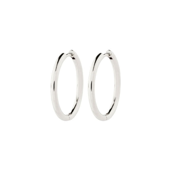 Pilgrim CHARM Large Hoop Earrings Silver-Plated