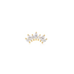 Ania Haie Gold Sparkle Marquise Climber Barbell Earring