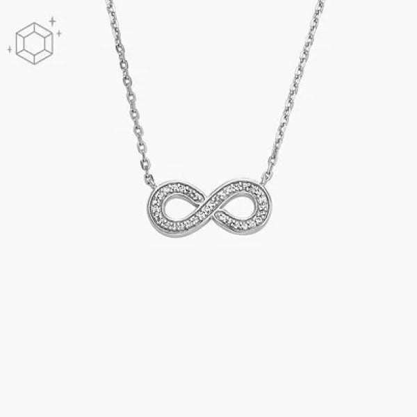 Fossil Infinity Sterling Silver Pendant Necklace