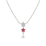 Nomination Lucentissima Silver/RG CZ Pear Star Necklace