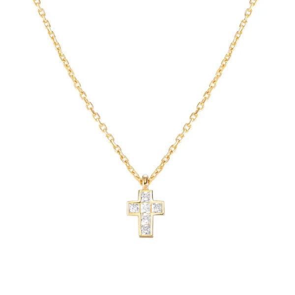 Nomination Carismatica Gold Small CZ Cross Necklace