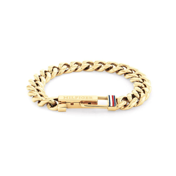 Curb Link Gold Mens Bracelet