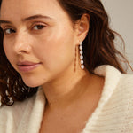 Pilgrim BEAT Crystal Drop Earrings Silver-Plated