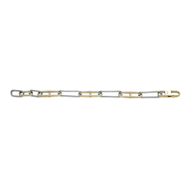 Fossil Heritage D-Link Two-Tone Stainless Steel Chain Bracelet