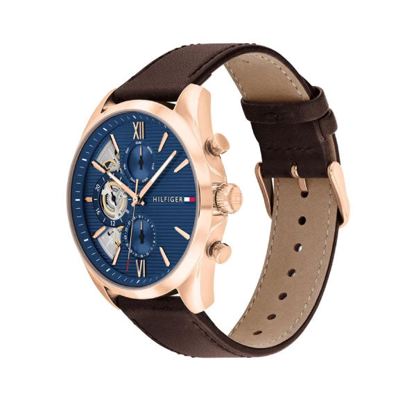 Tommy Hilfiger Brown Leather Baker Watch