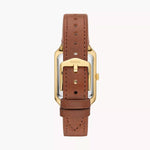 Fossil Raquel Three-Hand Date Medium Brown Leather Watch