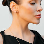 Lustre & Love Thalia Triple Drop Earrings in Gold Vermeil Satin Finish