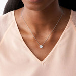 Fossil Mother-of-Pearl Sterling Silver Necklace