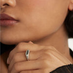 PDPAOLA Silver Lace Stamp Ring