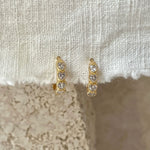 24Kae Earrings with heart shaped stones Gold