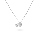 24Kae Medaillon in heart shape necklace silver