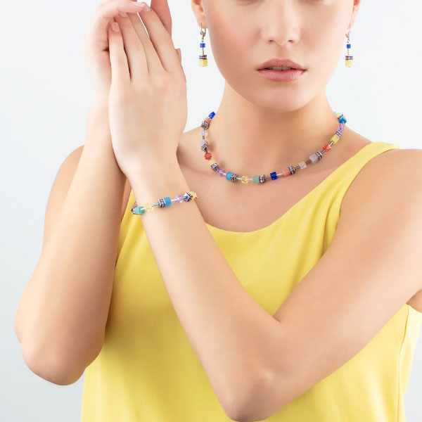 Coeur de Lion GeoCUBE® Iconic Multicolour Happiness Necklace