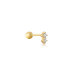 Ania Haie Gold Double Sparkle Barbell Earring