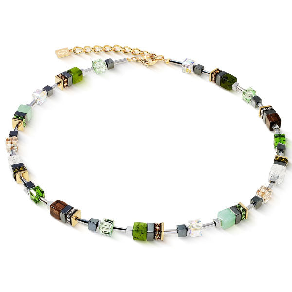 GeoCUBE® Precious Motion Gold Necklace Forest Light