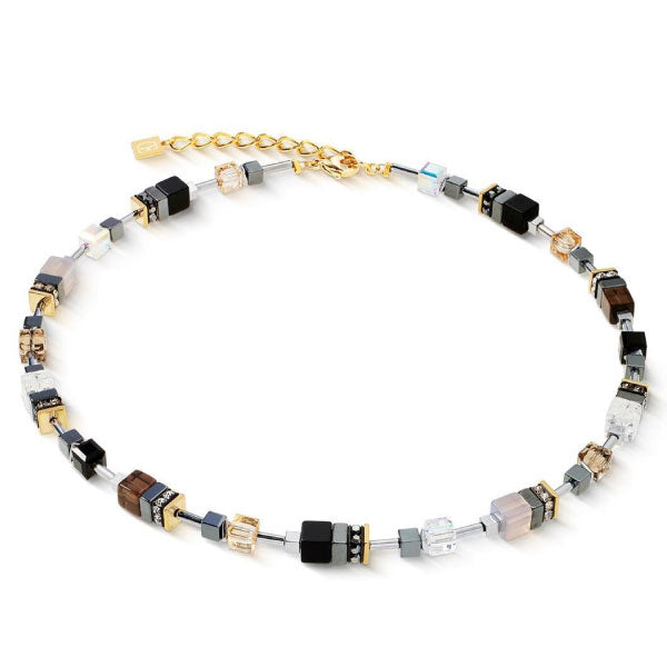 GeoCUBE® Precious Motion Gold Necklace Stone Whisper