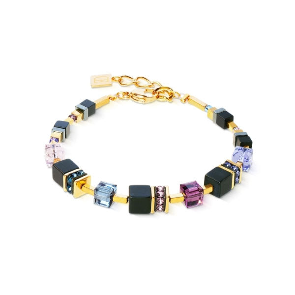 GeoCUBE® Precious Classic Gold Bracelet Blue Moon