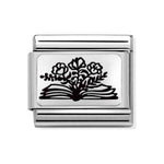 Composable Classic PLATES (IC) steel and 925 sterling silver Book FLOWERS