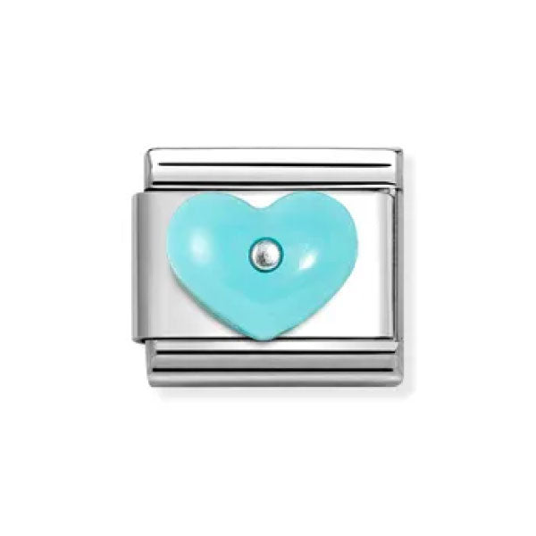 Nomination Classic Silvershine Blue Heart Charm