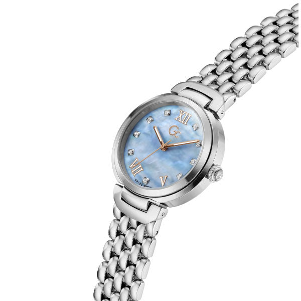 Allure Ladies Silver Watch with Blue Dial