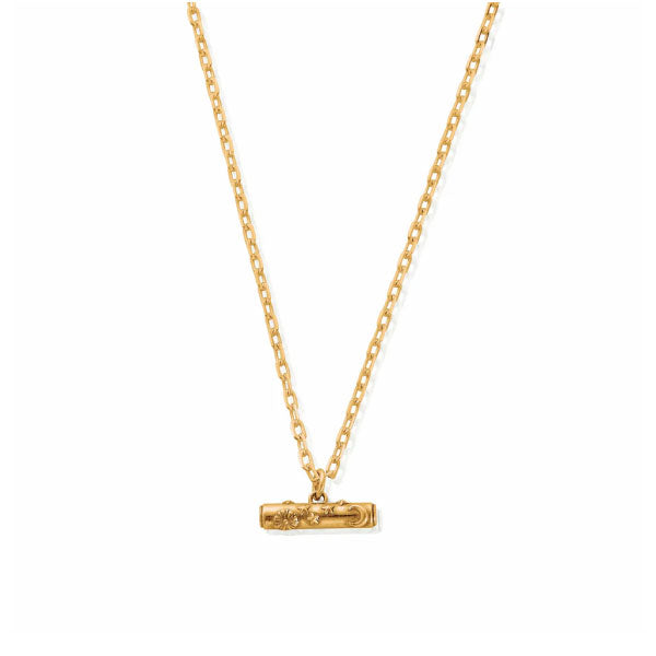 Gold Solstice T-Bar Necklace