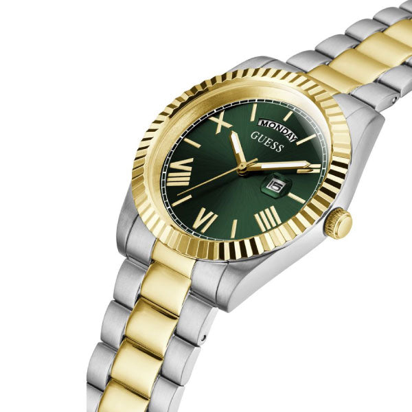 Connoisseur Two-Tone Watch with Green Face