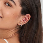 Ania Haie Silver Sparkle Bezel Barbell Earring