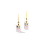 Coeur de Lion GeoCUBE® Iconic Precious Light Rose Earrings