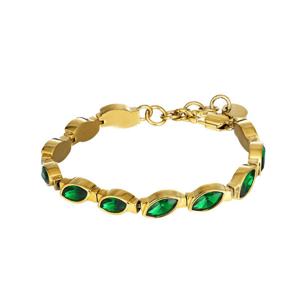 Celtis Gold Bracelet Emerald Green