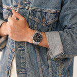 Fossil Black Three-Hand Date Stainless Steel Watch