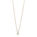 CLARA crystal cross necklace gold-plated