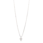 CLARA crystal cross necklace silver-plated