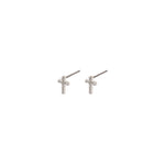 CLARA crystal cross earrings silver-plated