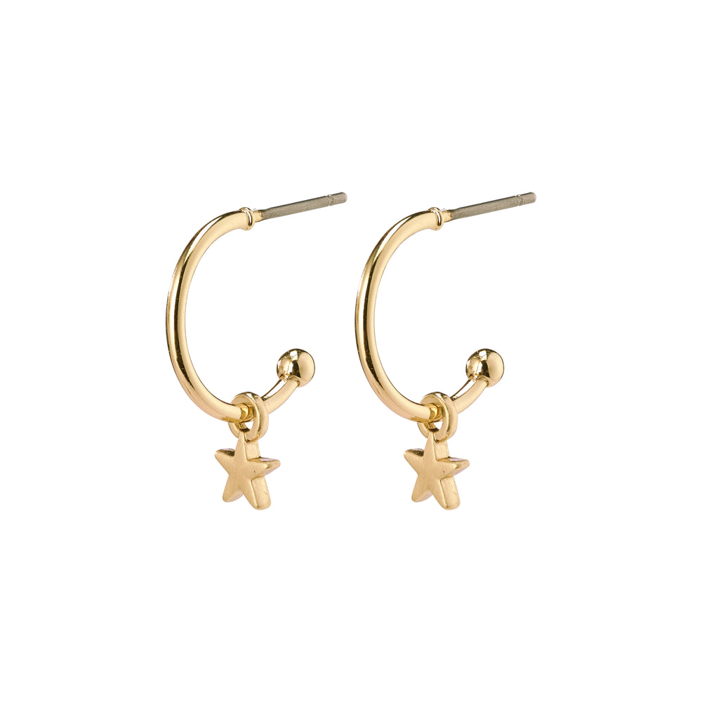 AVA star hoop earrings gold-plated