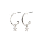 AVA star hoop earrings silver-plated