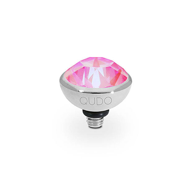 Qudo Bottone 10mm Lotus Pink Delite Topper Silver