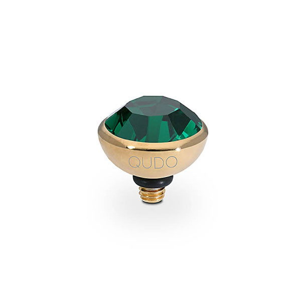 Qudo Bottone 10mm Gold Emerald Topper