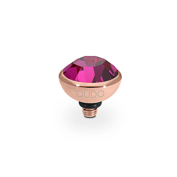 Qudo Bottone 10mm Fuchsia Topper Rose Gold