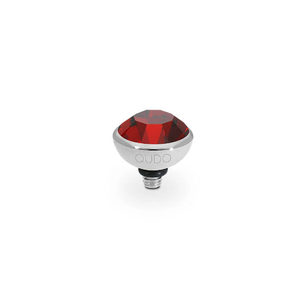 Qudo Bottone 10mm Red Velvet Topper Silver