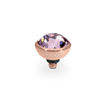 Qudo Bottone 10mm Topper Amethyst in Rose Gold