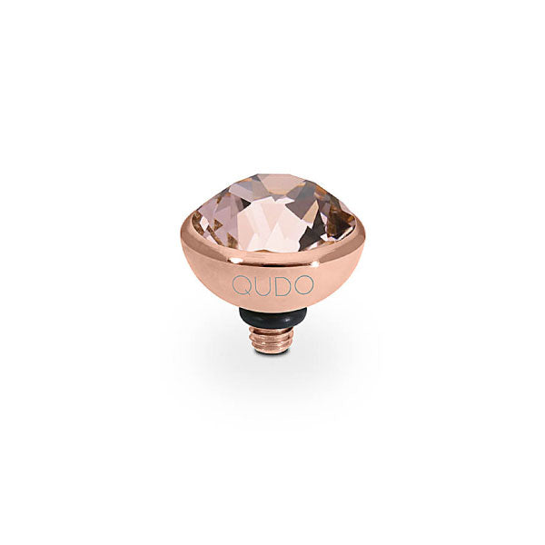 Qudo Bottone Topper 10mm Vintage Rose in Rose Gold