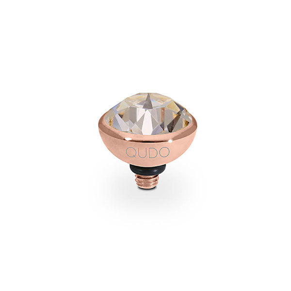 Qudo Bottone Topper 10mm Silk  in Rose Gold